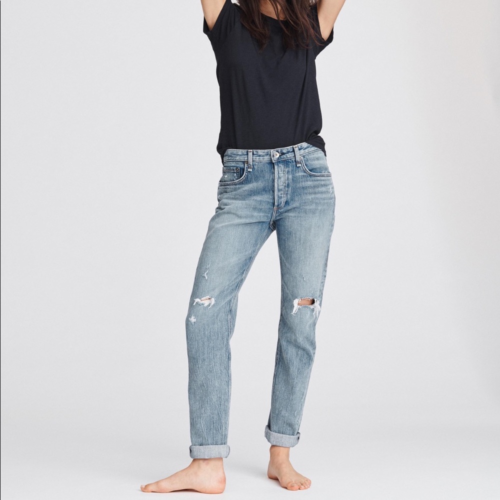Rag & Bone Rosa Mid-Rise Boyfriend Jean